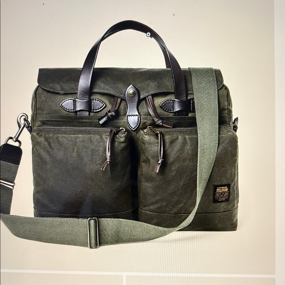Filson briefcase in olive green